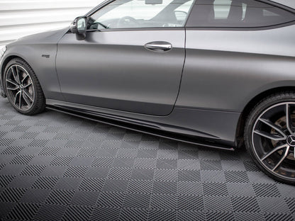 Maxton Design Street Pro Side Skirt Diffusers - Mercedes C43 AMG C205 Facelift