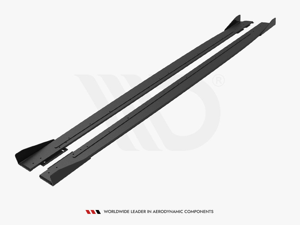 Maxton Design Street Pro Side Skirt Diffusers + Flaps - Mercedes C43 AMG C205 Facelift