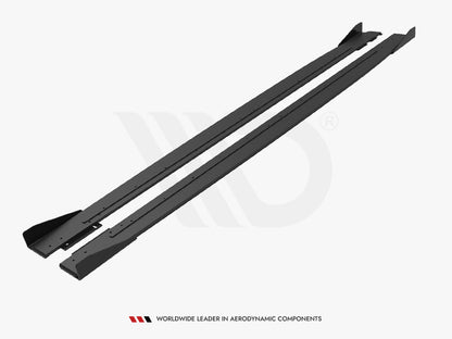 Maxton Design Street Pro Side Skirt Diffusers + Flaps - Mercedes C43 AMG C205 Facelift