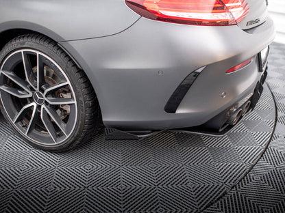 Maxton Design Street Pro Rear Side Splitters + Flaps - Mercedes C43 AMG C205 Facelift