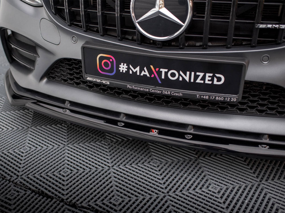 Maxton Design Street Plus Front Splitter V2 - Mercedes C43 AMG C205/W205/S205 Facelift