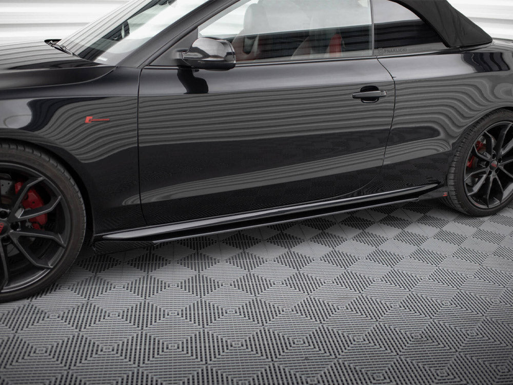 Maxton Design Street Pro Side Skirt Diffusers + Flaps - Audi S5 8T Coupe