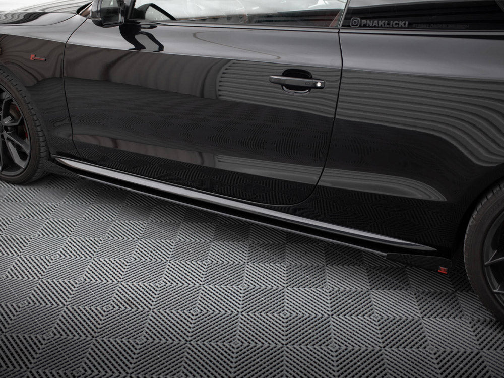 Maxton Design Street Pro Side Skirt Diffusers + Flaps - Audi S5 8T Coupe