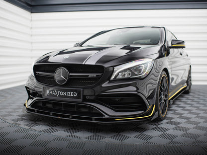 Maxton Design Street Pro Front Splitter + Flaps - Mercedes CLA45 AMG C117 Facelift