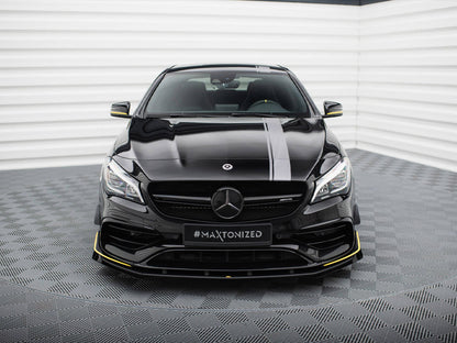 Maxton Design Street Pro Front Splitter + Flaps - Mercedes CLA45 AMG C117 Facelift