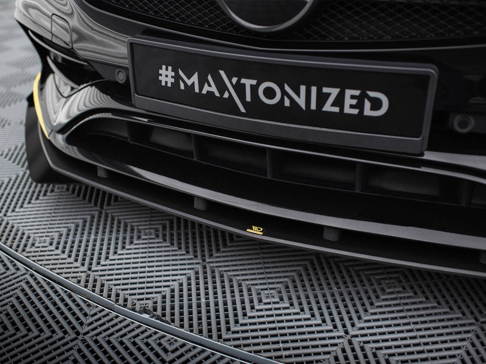 Maxton Design Street Pro Front Splitter + Flaps - Mercedes CLA45 AMG C117 Facelift