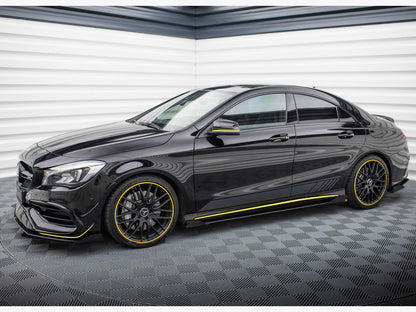 Maxton Design Street Pro Side Skirt Diffusers + Flaps - Mercedes CLA45 AMG C117 Facelift