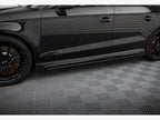 Maxton Design Street Pro Side Skirt Diffusers + Flaps - Audi RS3 8V.2 Saloon