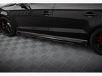 Maxton Design Street Pro Side Skirt Diffusers + Flaps - Audi RS3 8V.2 Saloon