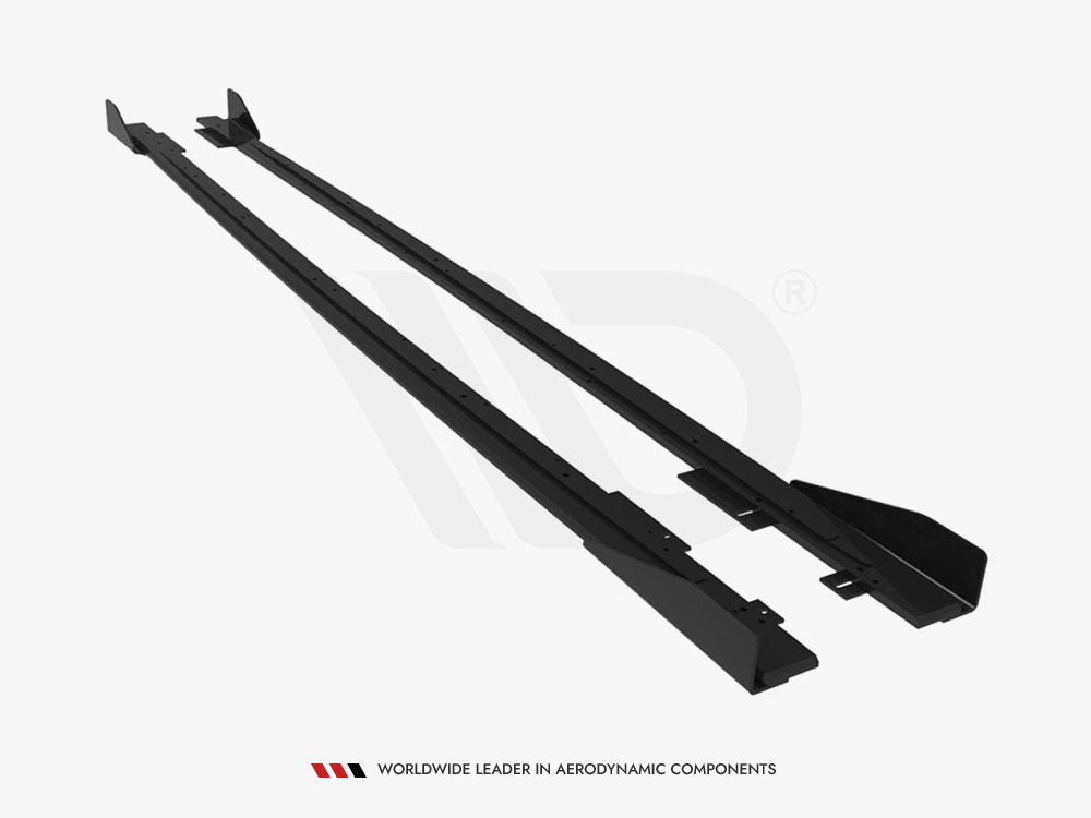 Maxton Design Street Pro Side Skirt Diffusers + Flaps - Audi RS3 8V.2 Saloon