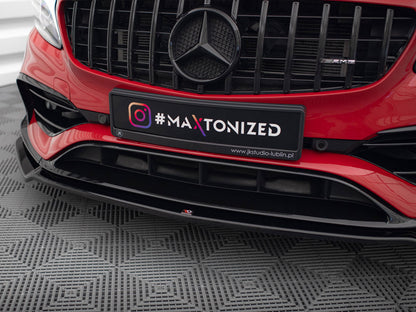 Maxton Design Street Plus Front Splitter V2 - Mercedes A45 AMG Aero W176 Facelift