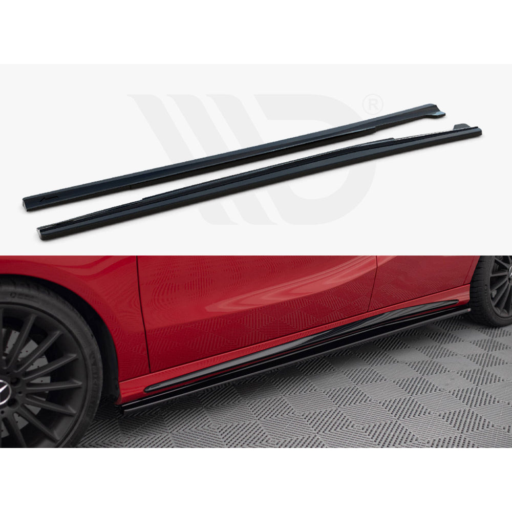 Maxton Design Street Plus Side Skirt Diffusers - Mercedes A45 AMG W176 Facelift