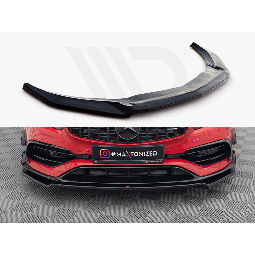 Maxton Design Street Plus Front Splitter V2 - Mercedes A45 AMG Aero W176 Facelift