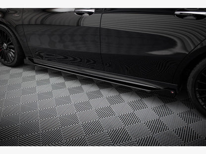 Maxton Design Street Pro Side Skirt Diffusers + Flaps - Mercedes A35 AMG W177 Facelift