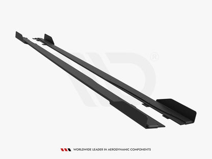 Maxton Design Street Pro Side Skirt Diffusers + Flaps - Mercedes A35 AMG W177 Facelift