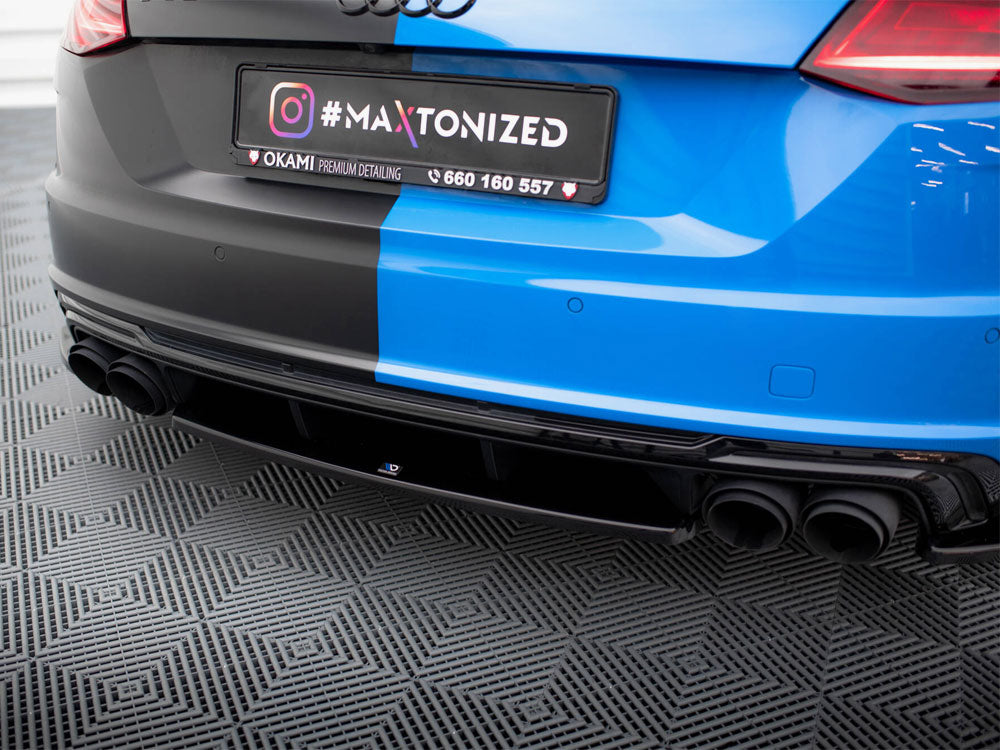 Maxton Design Street Plus Central Rear Splitter - Audi TTS 8S Facelift