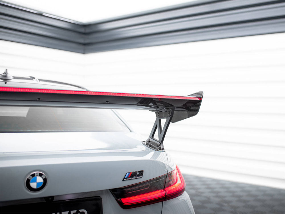 Maxton Design Carbon Fibre Spoiler With LED (External Brackets) - BMW M340i G20 & M3 G80