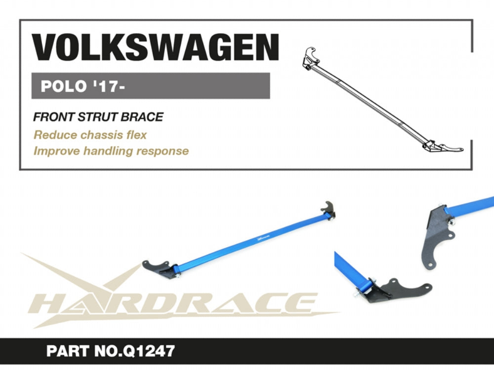 Support de jambe de force avant Hardrace - VW Polo GTI Mk6 (AW/BZ)
