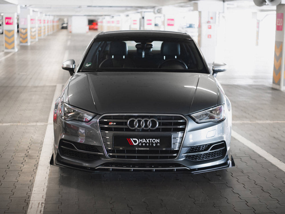 Maxton Design Street Pro Front Splitter + Flaps - Audi S3 8V Saloon