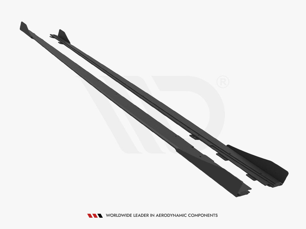 Maxton Design Street Pro Side Skirt Diffusers + Flaps - Audi S3 8V Saloon