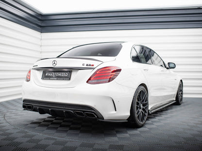 Maxton Design Street Plus Rear Side Splitters - Mercedes C63 AMG W205/S205