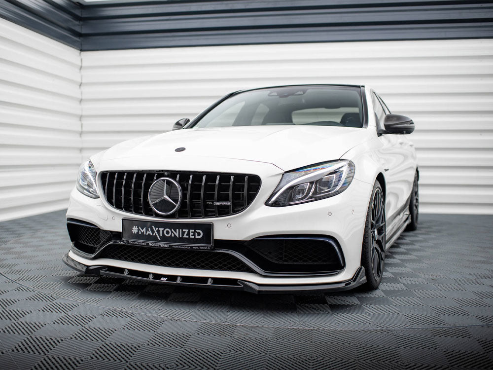 Maxton Design Street Plus Front Splitter V2 - Mercedes C63 AMG W205/S205