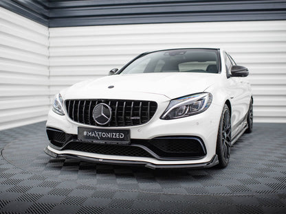 Maxton Design Street Plus Front Splitter V3 - Mercedes C63 AMG W205/S205