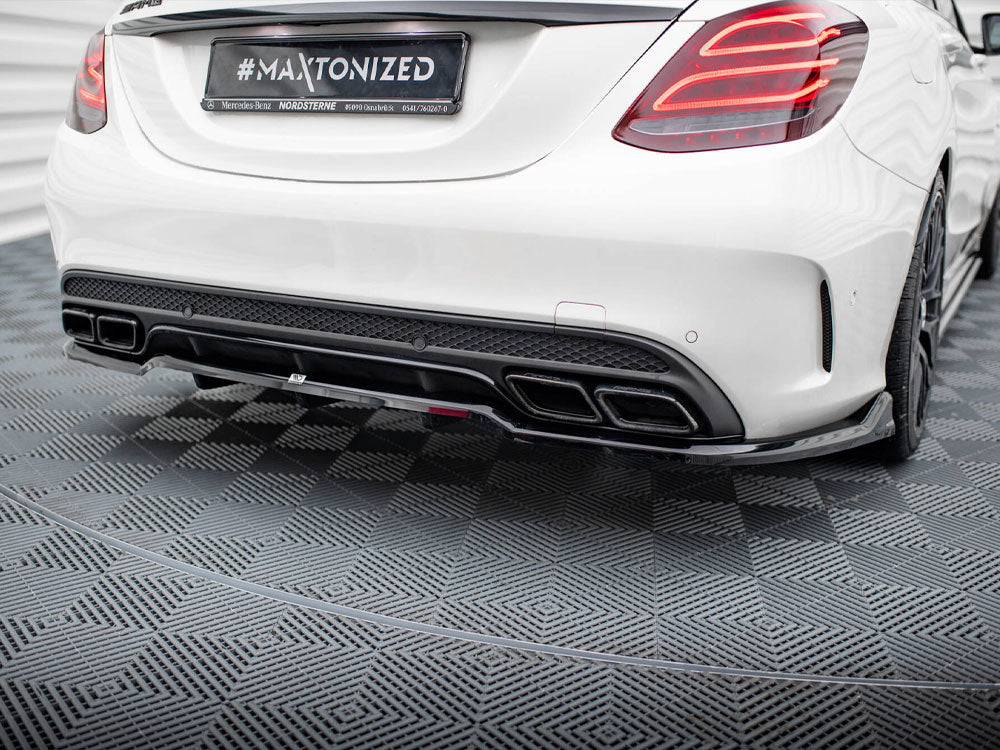 Maxton Design Street Plus Central Rear Splitter - Mercedes C63 AMG W205/S205