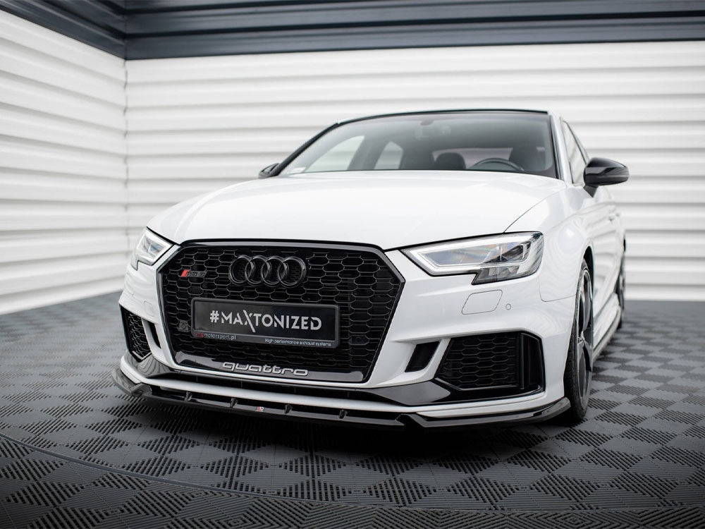 Maxton Design Street Plus Front Splitter V3 - Audi RS3 8V Saloon Facelift