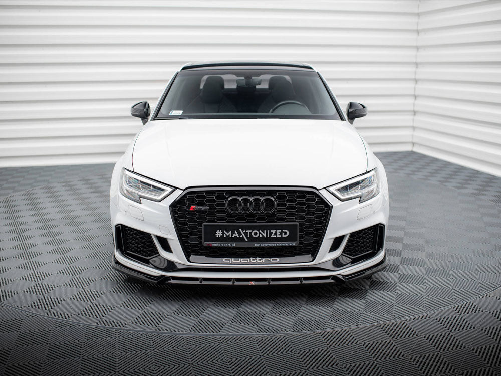 Maxton Design Street Plus Front Splitter V3 - Audi RS3 8V Saloon Facelift