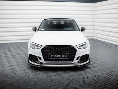 Maxton Design Street Plus Front Splitter V4 - Audi RS3 8V Saloon Facelift