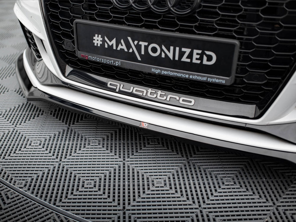 Maxton Design Street Plus Front Splitter V4 - Audi RS3 8V Saloon Facelift