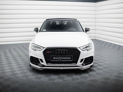 Maxton Design Street Plus Front Splitter V5 - Audi RS3 8V Saloon Facelift