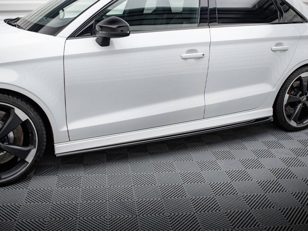 Maxton Design Street Plus Side Skirt Diffusers V2 - Audi RS3 8V Saloon Facelift