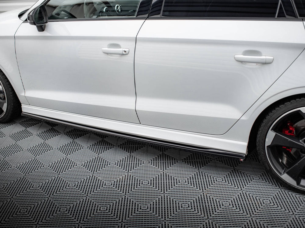 Maxton Design Street Plus Side Skirt Diffusers V2 - Audi RS3 8V Saloon Facelift