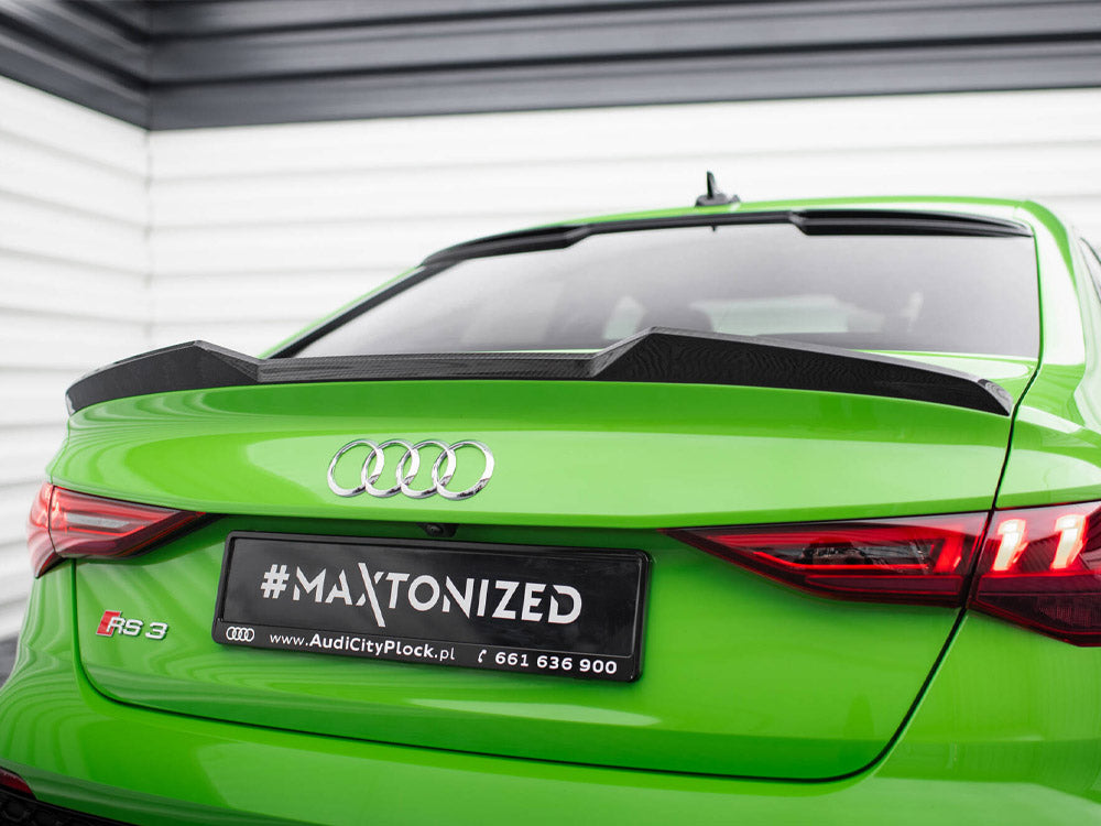 Maxton Design Carbon Fibre Spoiler Cap V1 - Audi RS3 8Y Saloon