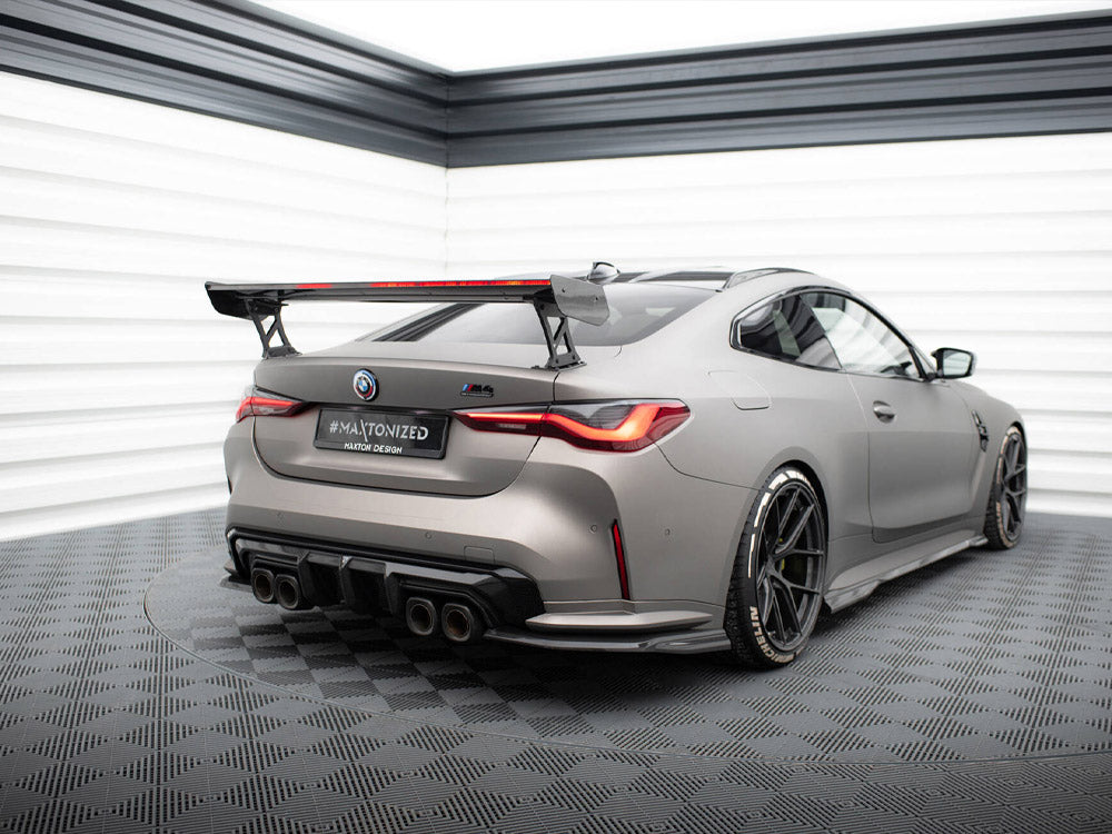 Maxton Design Carbon Fibre Spoiler With LED (External Brackets) - BMW M440i G22 & M4 G82