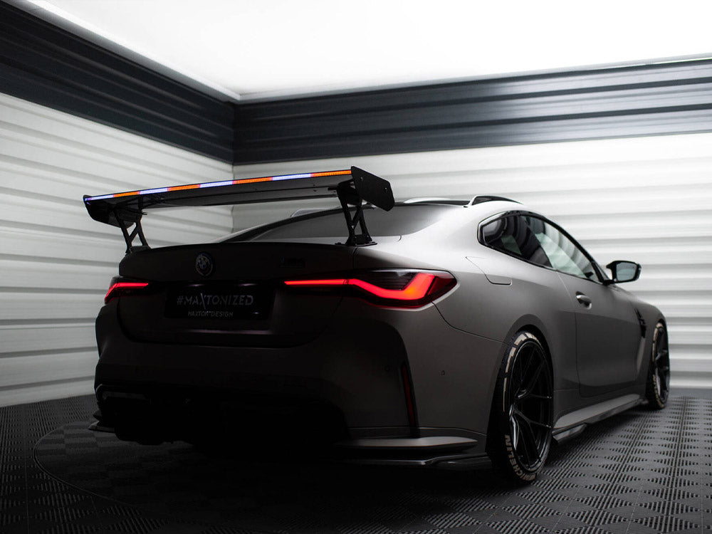 Maxton Design Carbon Fibre Spoiler With LED (External Brackets) - BMW M440i G22 & M4 G82