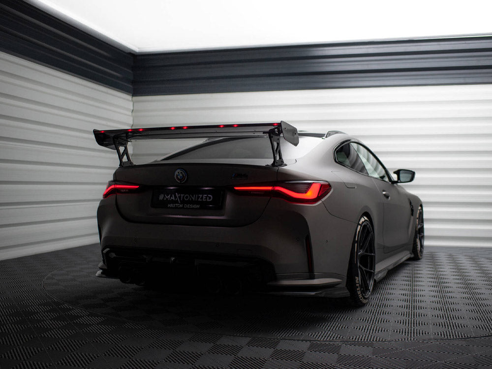 Maxton Design Carbon Fibre Spoiler With LED (External Brackets) - BMW M440i G22 & M4 G82