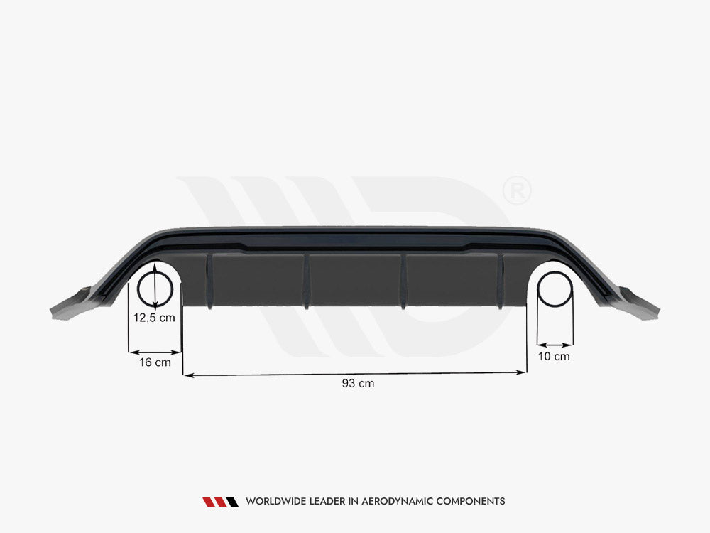 Maxton Design Street Plus Rear Valance V3 - Ford Focus ST Mk4