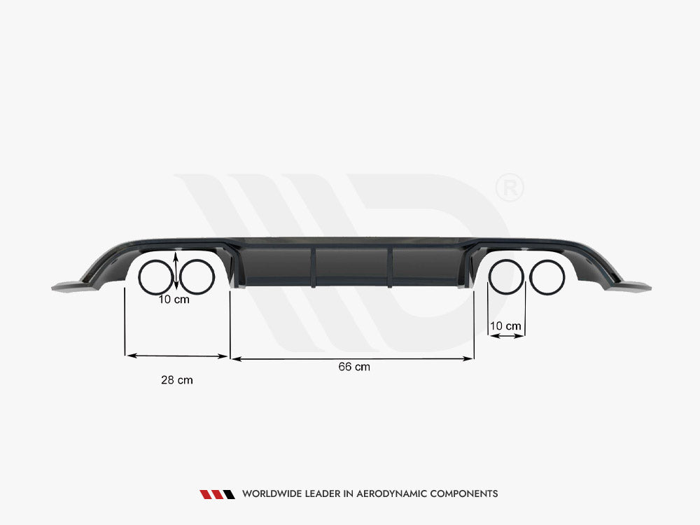 Maxton Design Street Plus Rear Valance V3 - VW Golf R Mk7.5