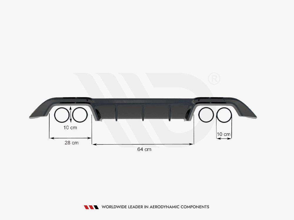 Maxton Design Street Plus Rear Valance - VW Golf R Mk7