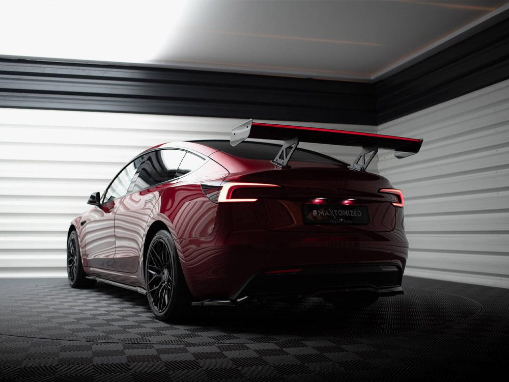 Maxton Design Carbon Fibre Spoiler With LED - Tesla Model 3