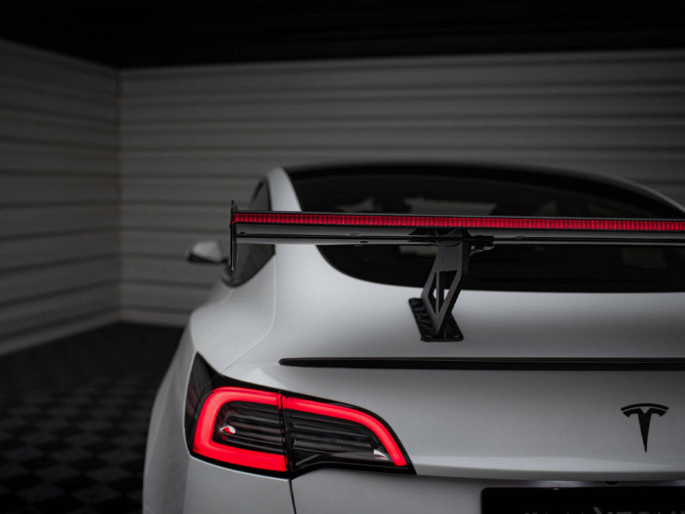 Maxton Design Carbon Fibre Spoiler With LED - Tesla Model 3
