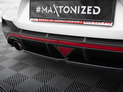 Maxton Design Street Plus Central Rear Splitter V2 - Hyundai i30N Fastback