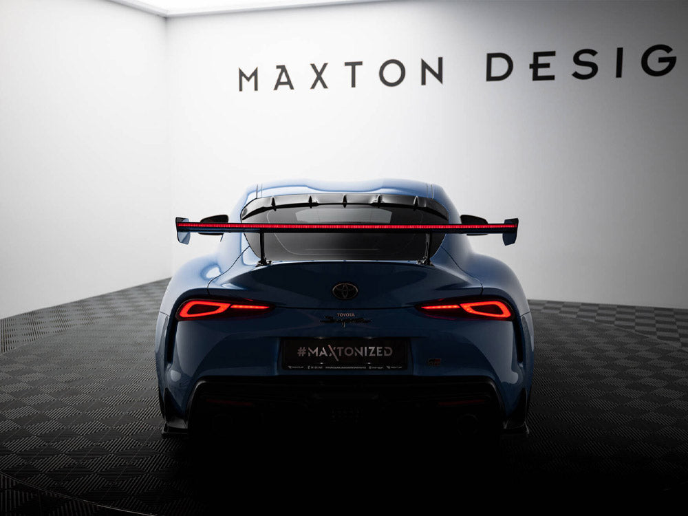 Maxton Design Carbon Fibre Spoiler With LED (External Brackets) - Toyota GR Supra