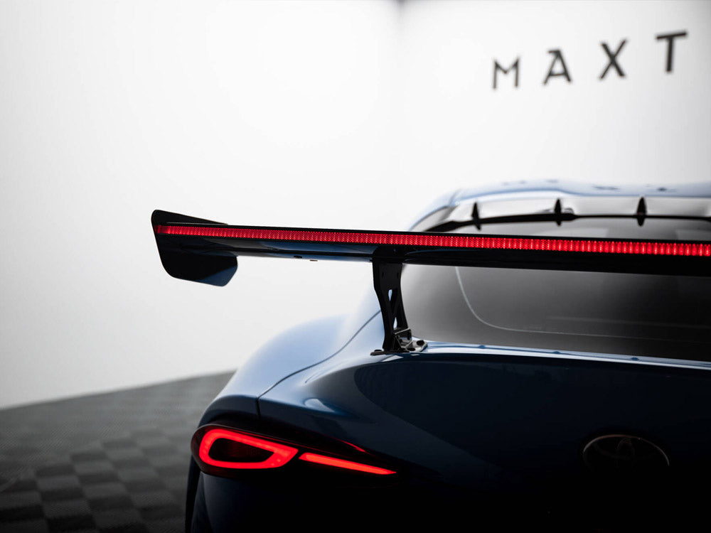 Maxton Design Carbon Fibre Spoiler With LED (External Brackets) - Toyota GR Supra