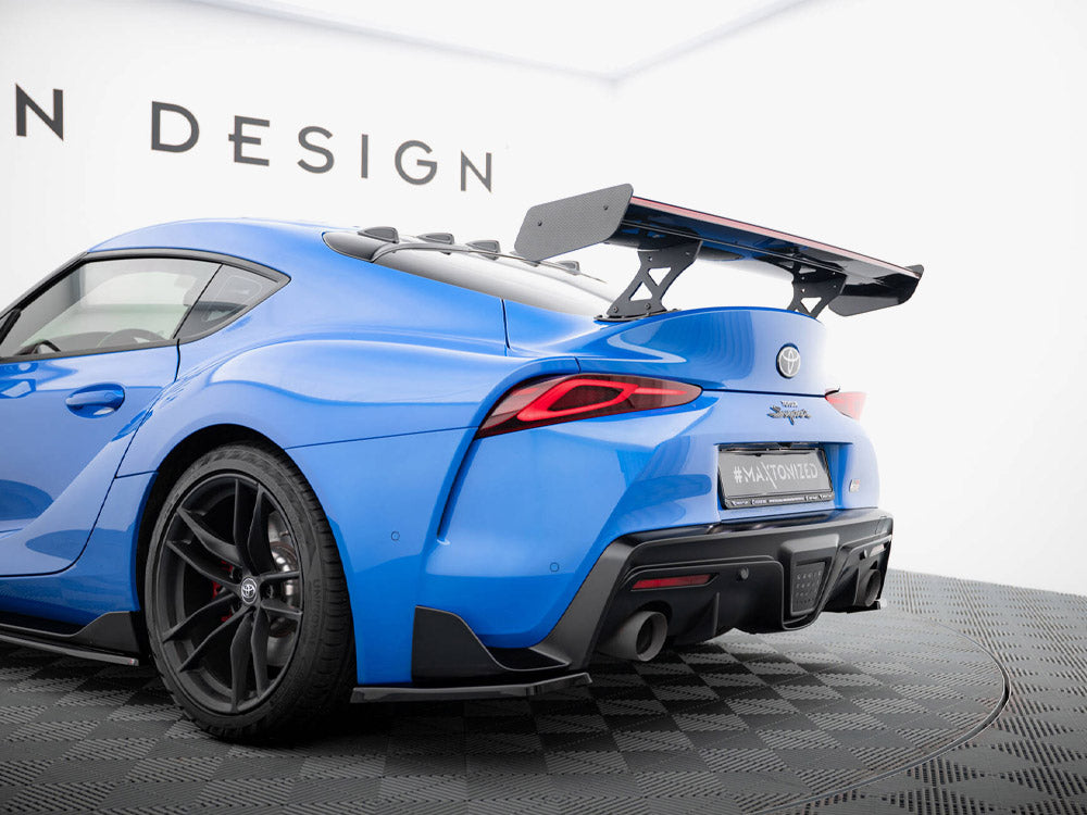 Maxton Design Carbon Fibre Spoiler With LED (External Brackets) - Toyota GR Supra