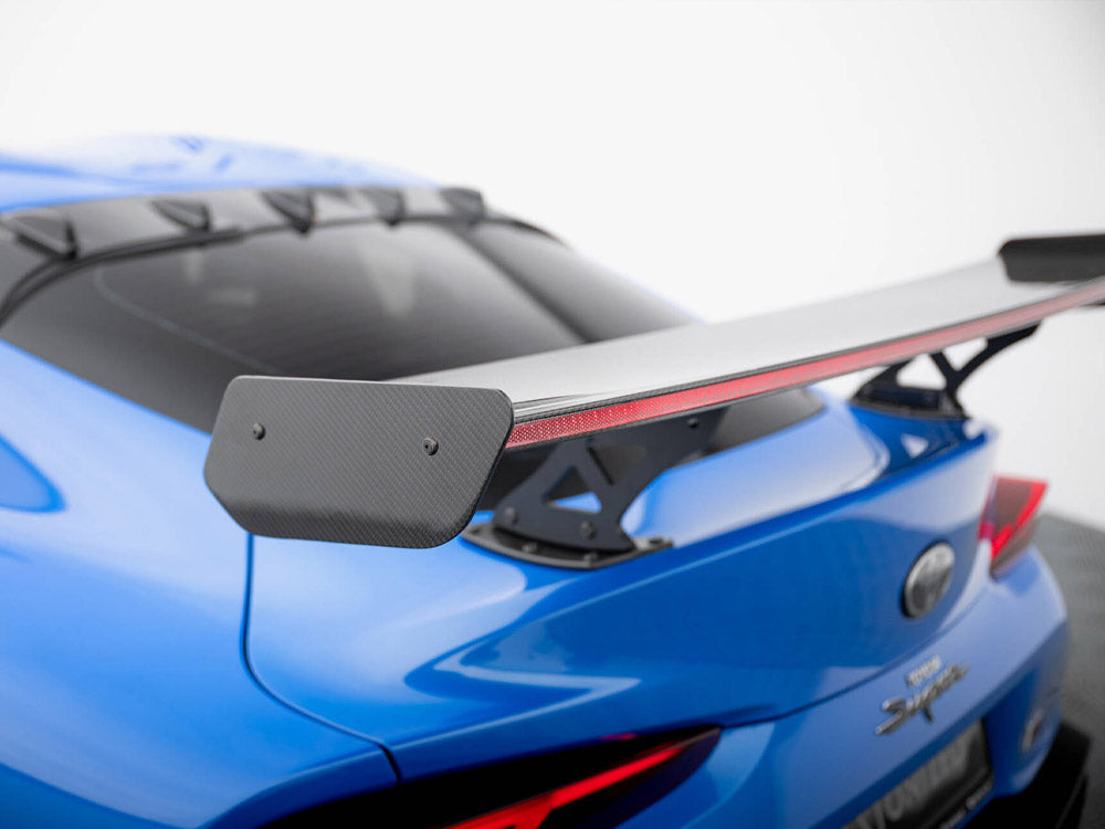 Maxton Design Carbon Fibre Spoiler With LED (External Brackets) - Toyota GR Supra