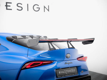 Maxton Design Carbon Fibre Spoiler With LED (Swan Mount) - Toyota GR Supra